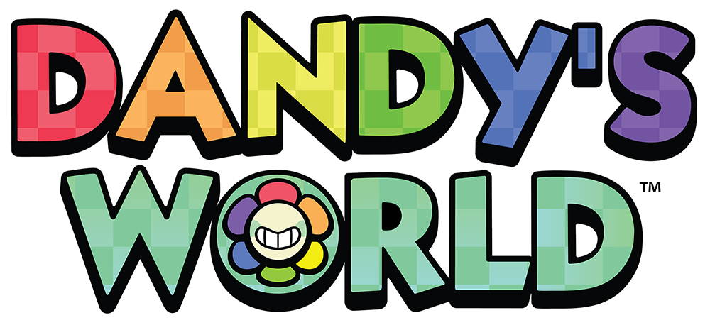 Colorful logo of 'Dandy's World' with a cartoon character in the center.