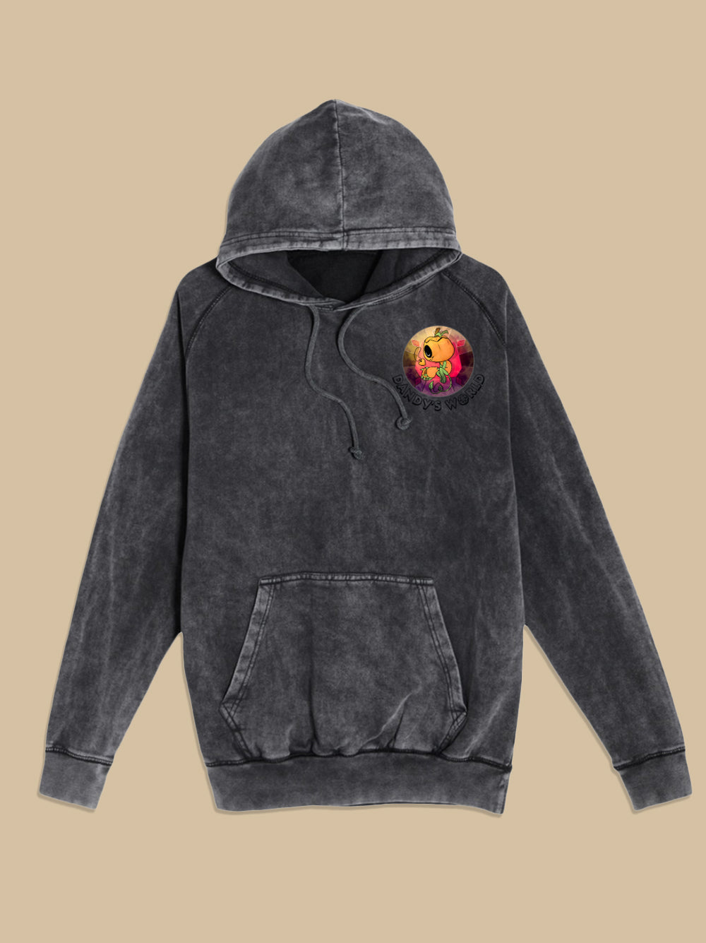 Gourdy Stained Glass Vintage Black Wash Hoodie