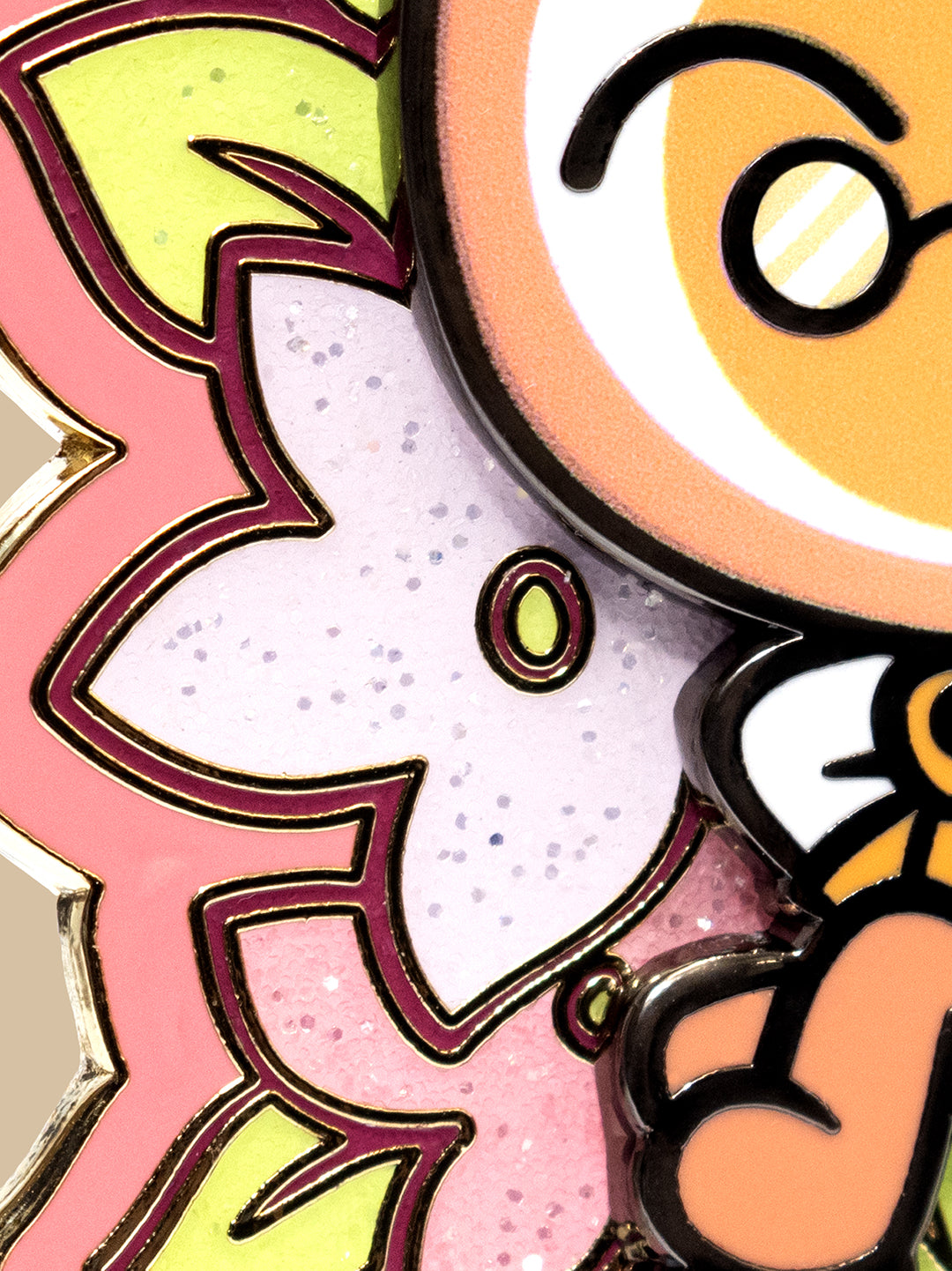 close up of eggson pin