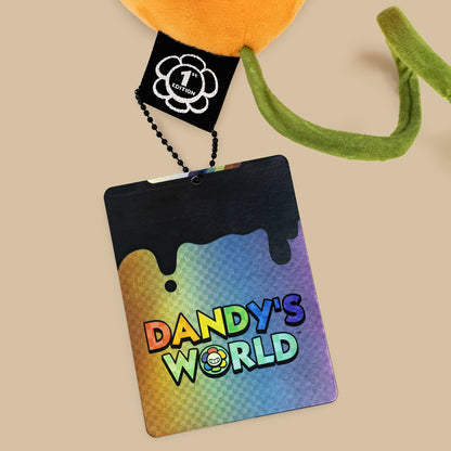 Colorful card with 'Dandy's World' text and a toy in the background